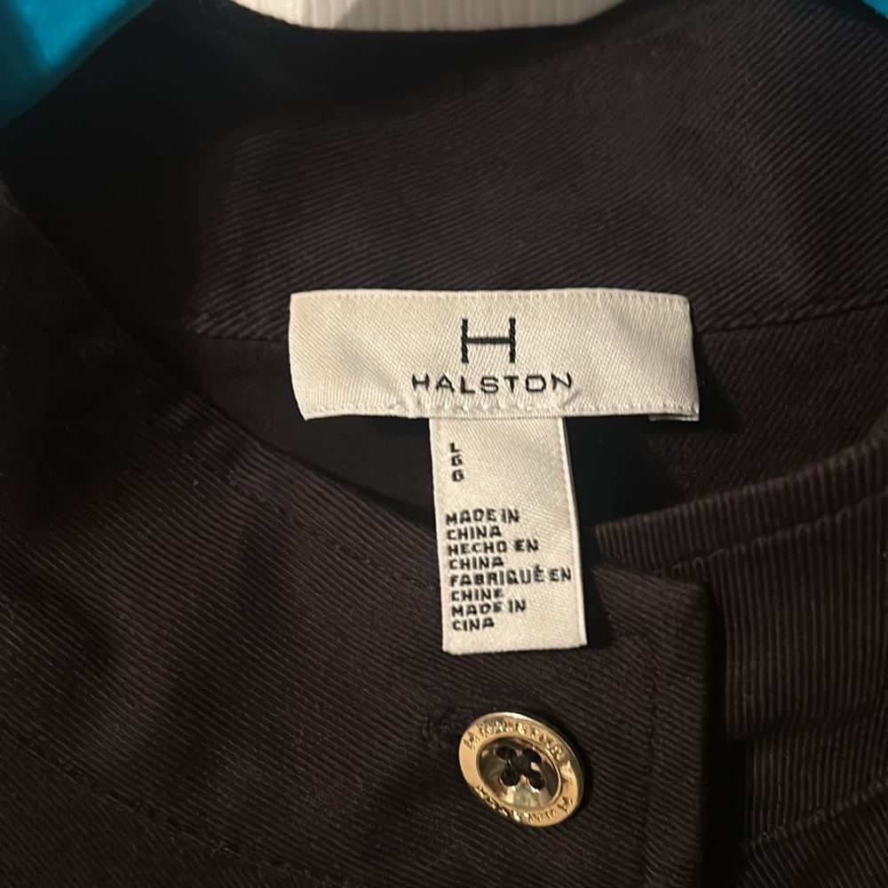 Large black bomber jacket by Halston - Picture 2 of 8